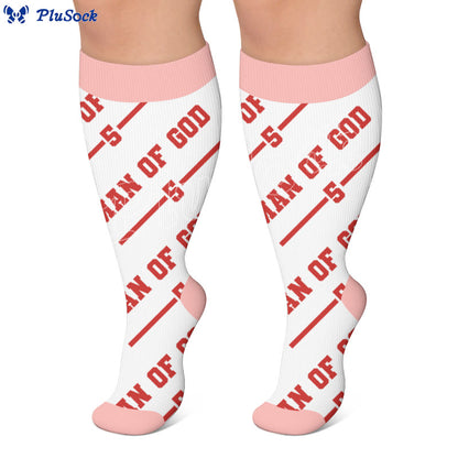 Plus Size Fun Letter Print Compression Socks - image 3