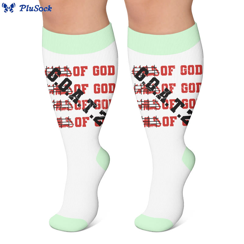 Plus Size Fun Letter Print Compression Socks - image 4
