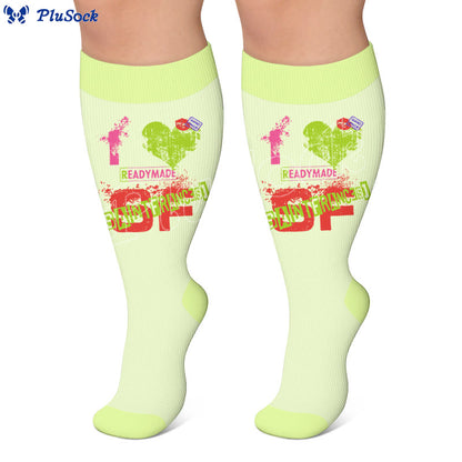 Plus Size American Retro Street Print Compression Socks - image 4