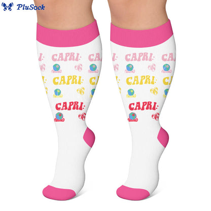 Plus Size American Retro Street Print Compression Socks - image 3