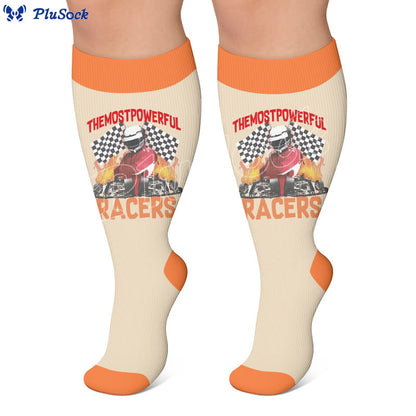 Plus Size Sporting Event Printed Compression Socks - image 3