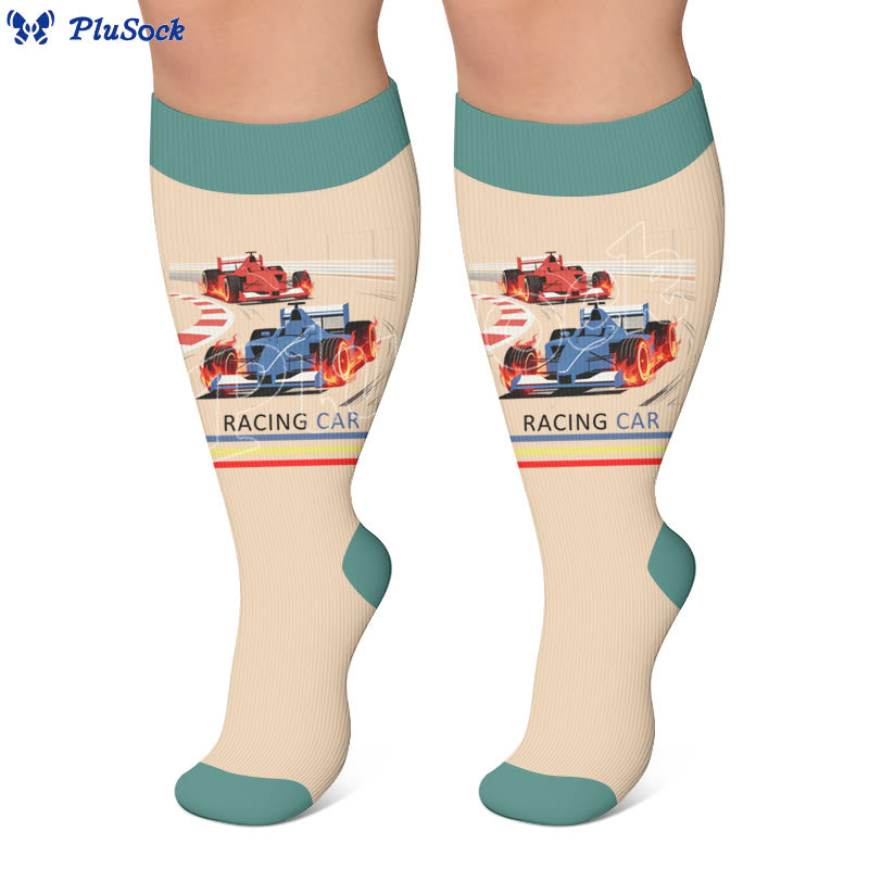 Plus Size Sporting Event Printed Compression Socks - image 4