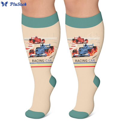 Plus Size Sporting Event Printed Compression Socks - image 4