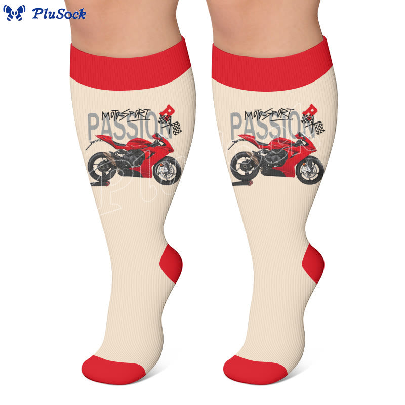 Plus Size Sporting Event Printed Compression Socks - image 2