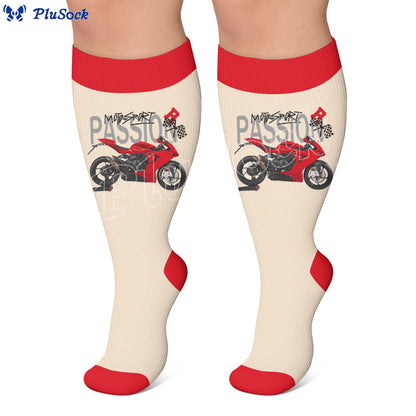 Plus Size Sporting Event Printed Compression Socks - image 2