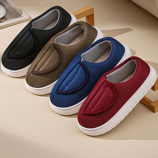 Wide Opening Mesh Slip-On Slippers - image 0