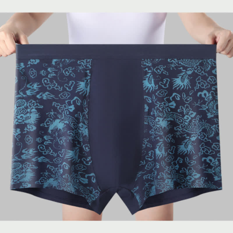 Wide Top Elastic Gold Pattern Boxer Briefs(2 Packs) - image 0