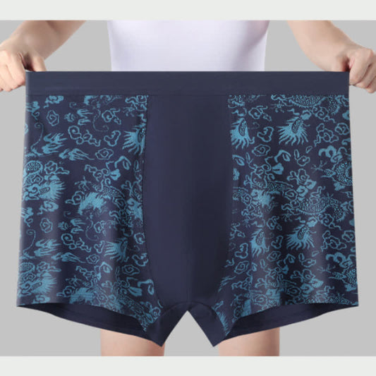 Wide Top Elastic Gold Pattern Boxer Briefs(2 Packs) - image 0