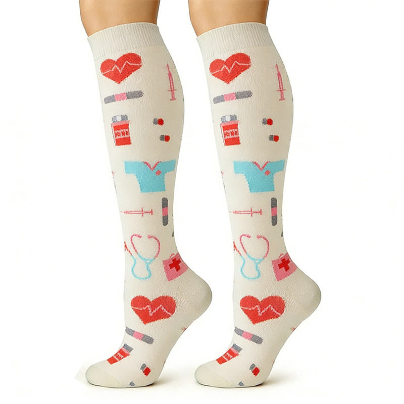 Medical Print Sweat-wicking Sports Compression Socks(6 Pairs) - image 5