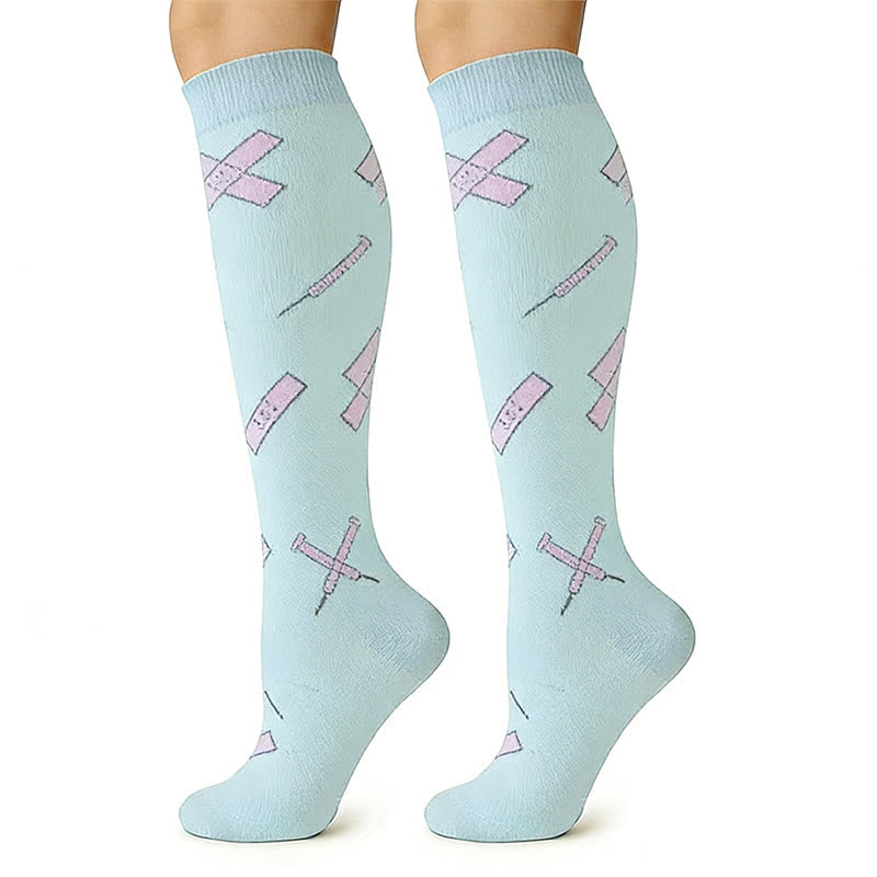 Medical Print Sweat-wicking Sports Compression Socks(6 Pairs) - image 6