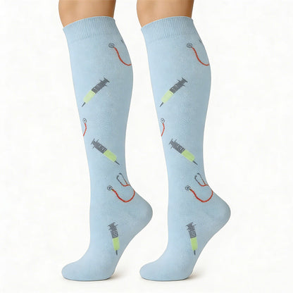 Medical Print Sweat-wicking Sports Compression Socks(6 Pairs) - image 7