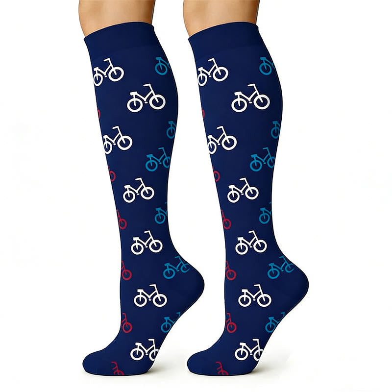Medical Print Sweat-wicking Compression Socks(6 Pairs) - image 2