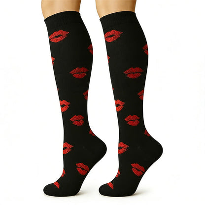 Cute Pattern Series Compression Socks(7 Pairs) - image 3