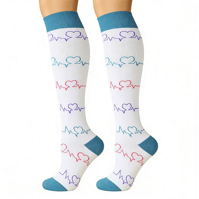 Cute Pattern Series Compression Socks(7 Pairs) - image 6