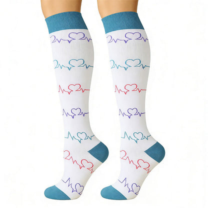 Cute Pattern Series Compression Socks(7 Pairs) - image 6