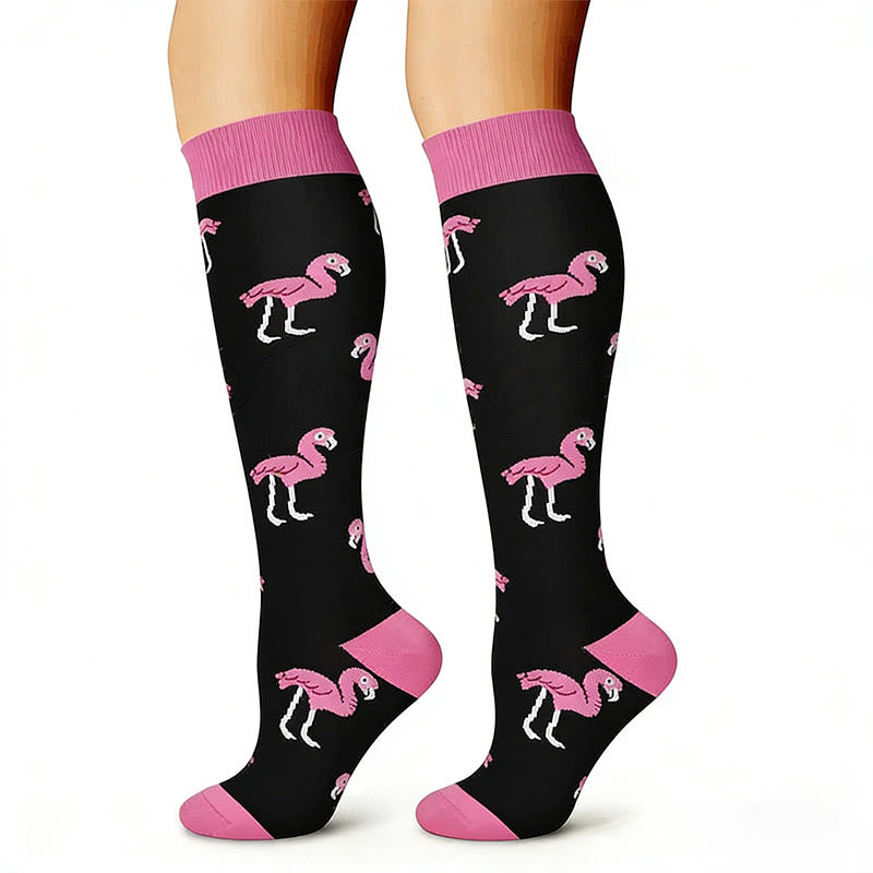 Animal Fruit Knee High Compression Socks(6 Pairs) - image 3