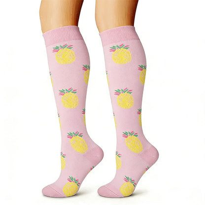 Animal Fruit Knee High Compression Socks(6 Pairs) - image 4