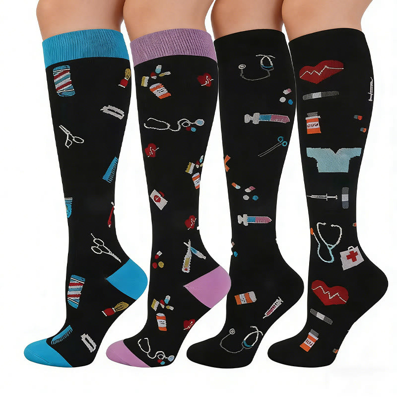 Medical Supplies Compression Socks(4 Pairs) - image 1