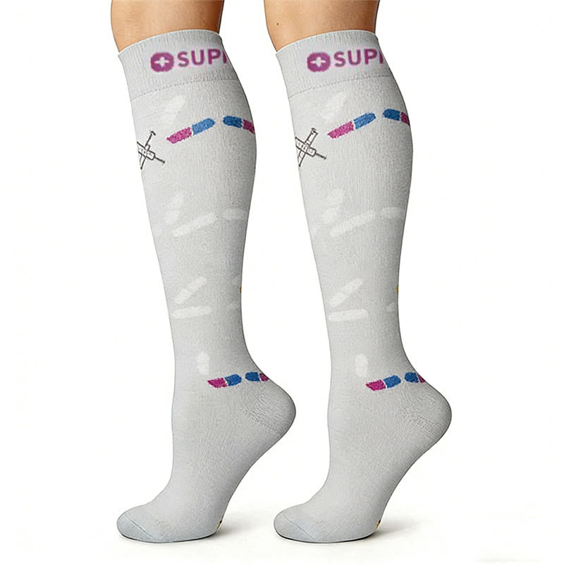 Medical Pattern Compression Socks(6 Pairs) - image 3