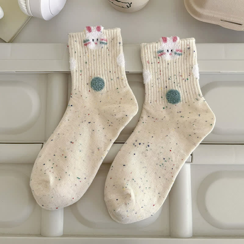 Cozy Bunny Quarter Socks(5 Pairs) - image 5
