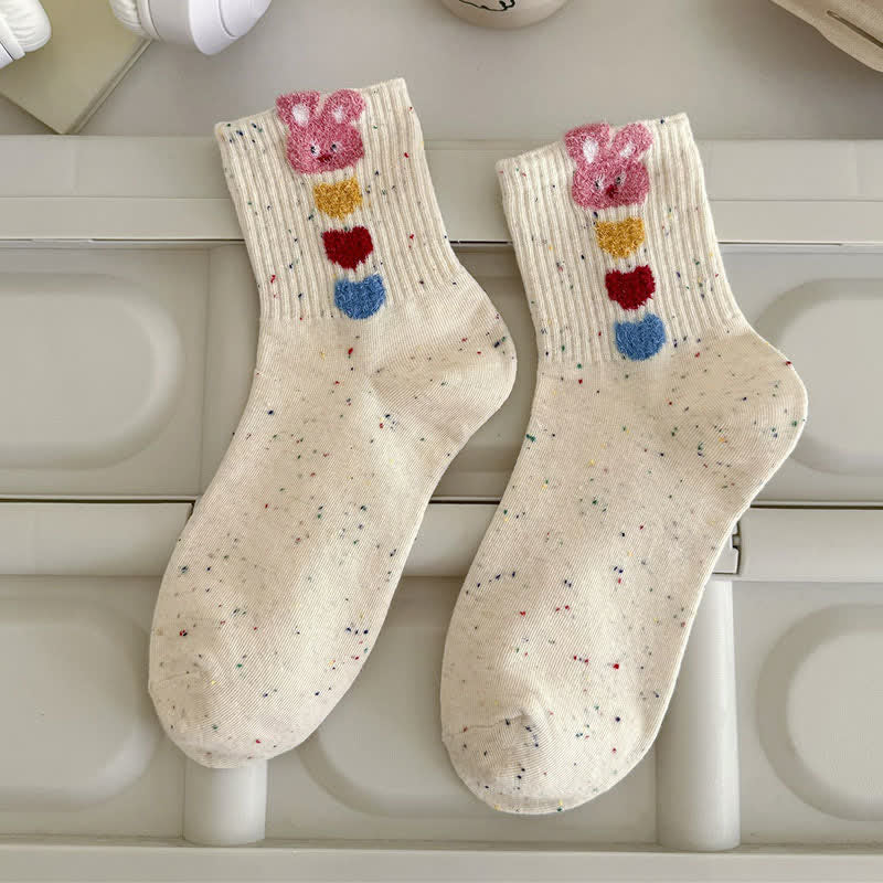Cozy Bunny Quarter Socks(5 Pairs) - image 4