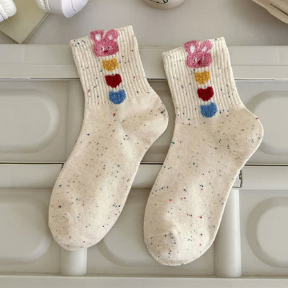 Cozy Bunny Quarter Socks(5 Pairs) - image 4