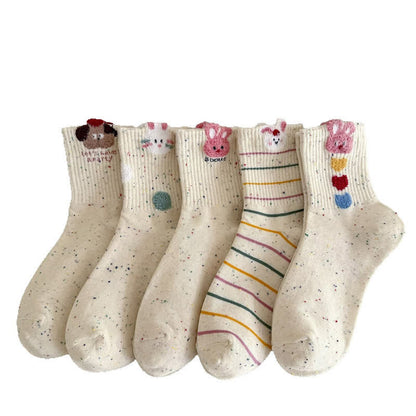 Cozy Bunny Quarter Socks(5 Pairs) - image 2