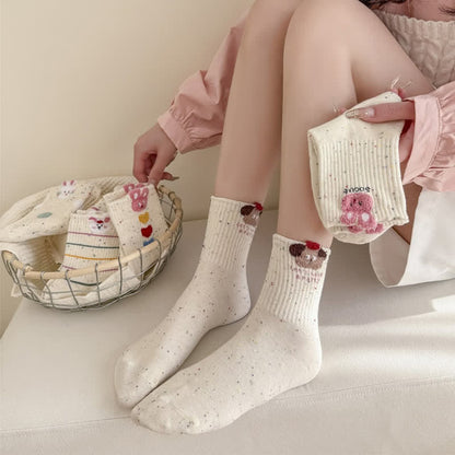 Cozy Bunny Quarter Socks(5 Pairs) - image 1