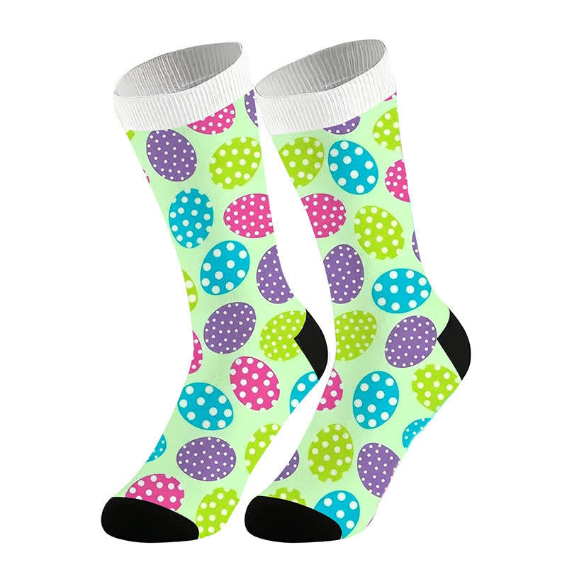 Oval Dot Quarter Socks(2 Pais) - Green - EU36-44(US3-10) - image 4