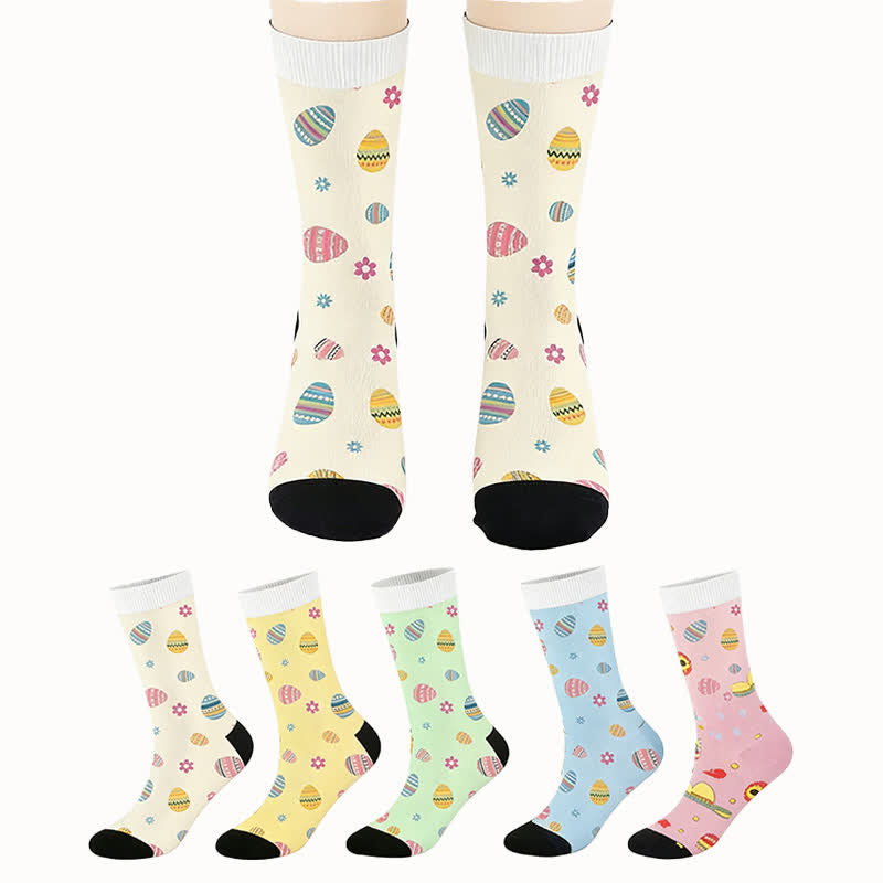 Easter Egg Floral Quarter Socks(2 Pairs) - image 0