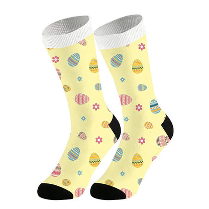 Easter Egg Floral Quarter Socks(2 Pairs) - Yellow - EU36-44(US3-11) - image 2