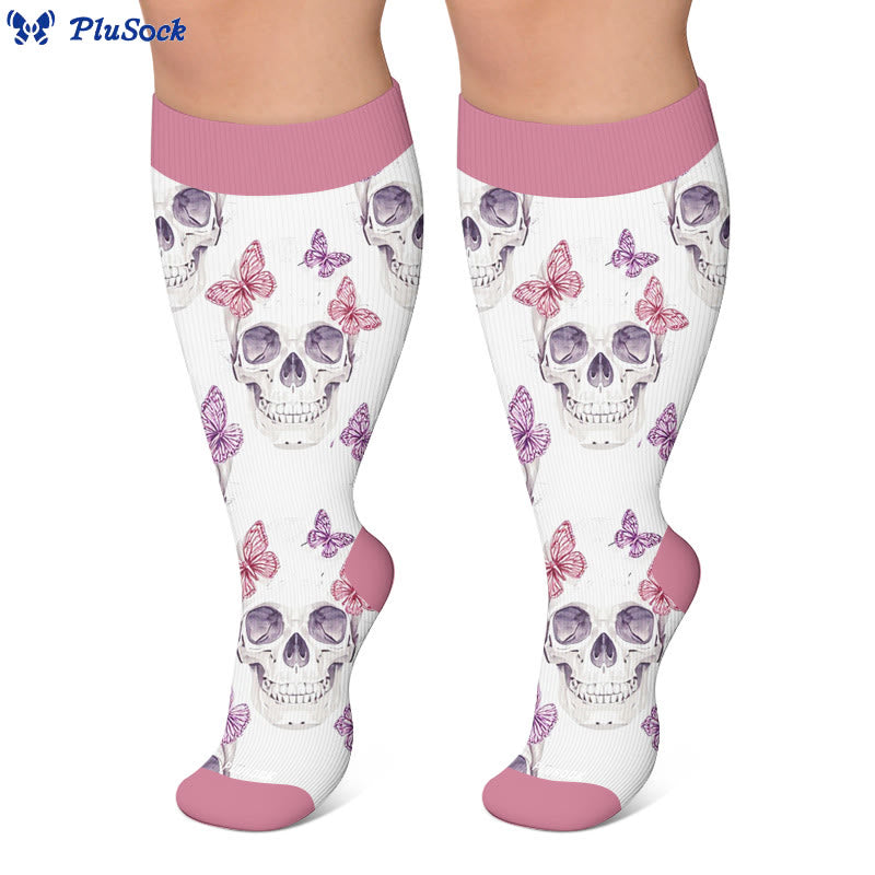 Plus Size Skull Chic Compression Socks - image 2