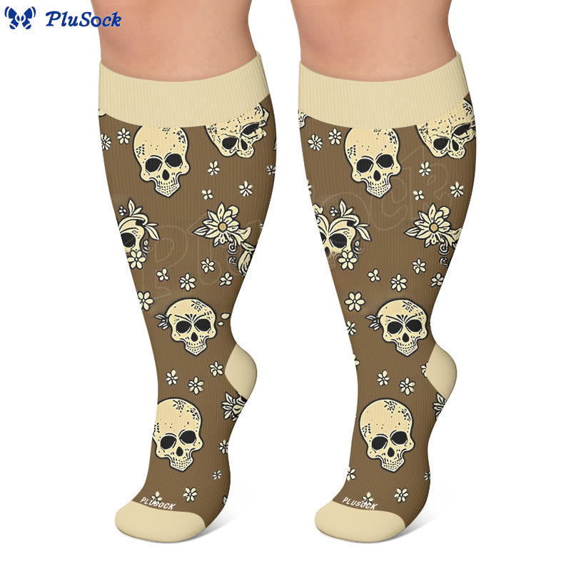 Plus Size Skull Chic Compression Socks - image 3