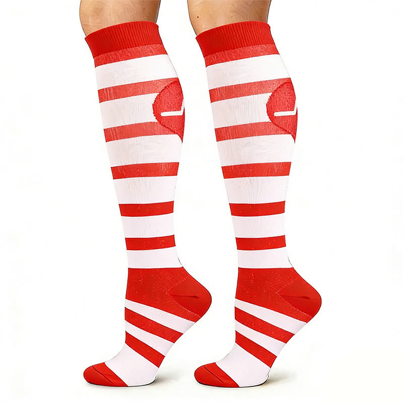 Medical Pattern Print Compression Socks(5 Pairs) - image 2