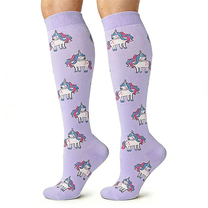 Unicorn Animal Compression Socks(4 Pairs) - image 5