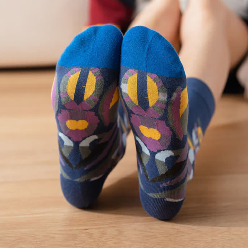 Stylish Printed Quarter Socks(3 Pairs) - image 1