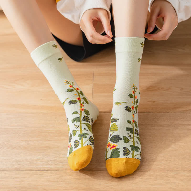 Stylish Printed Quarter Socks(3 Pairs) - image 4