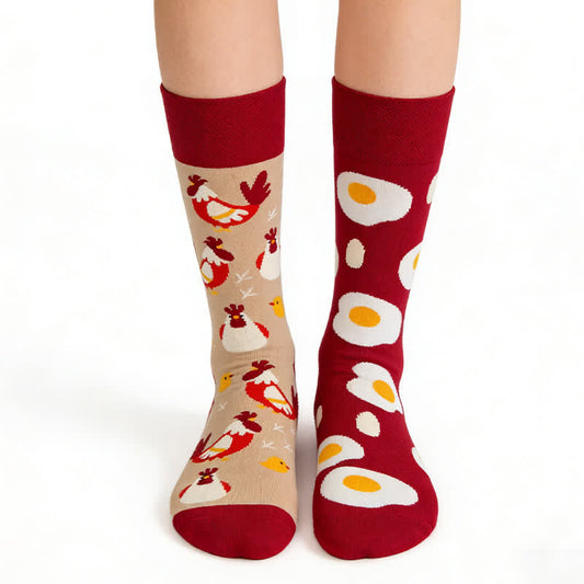 Chicken Egg Quarter Socks - Red - EU36-43(US3-10) - image 0