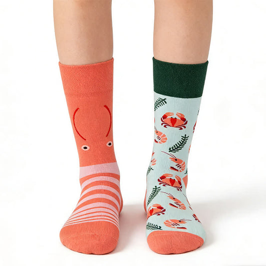 Crab Shrimp Quarter Socks - Orange - EU36-43(US3-10) - image 0