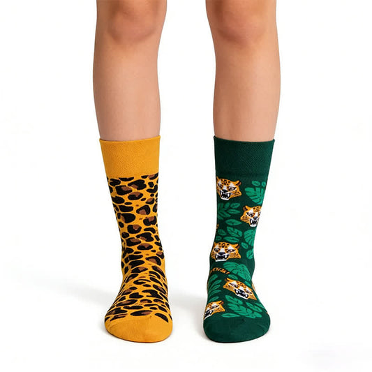 Leopard Tiger Quarter Socks - Orange - EU36-43(US3-10) - image 0