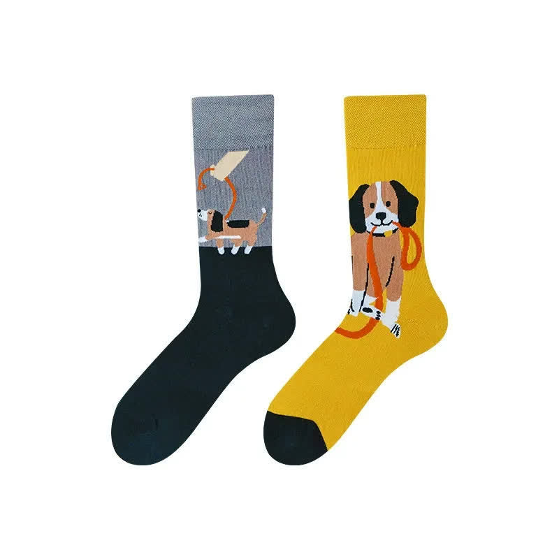 Cute Dog Quarter Socks - image 1