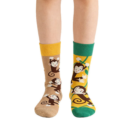 Playful Monkey Quarter Socks - Yellow - EU36-43(US3-10) - image 0