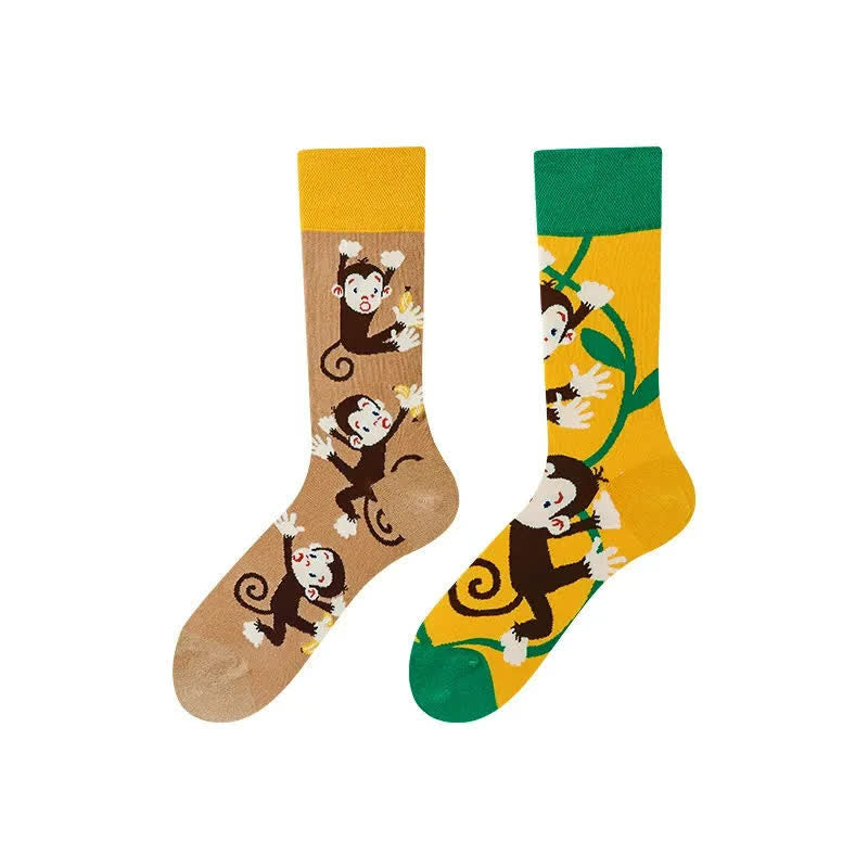 Playful Monkey Quarter Socks - image 1