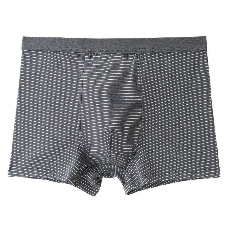 Cotton Stripe Boxer Briefs - Grey - 9XL - image 1
