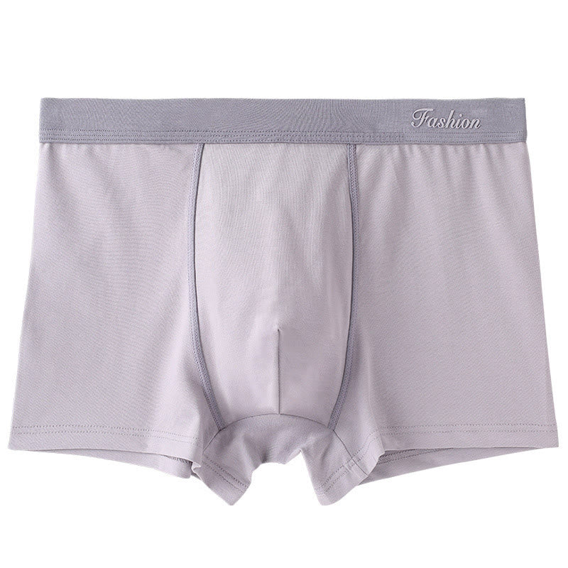 Solid Color Boxer Briefs - Light Gray - 6XL - image 5