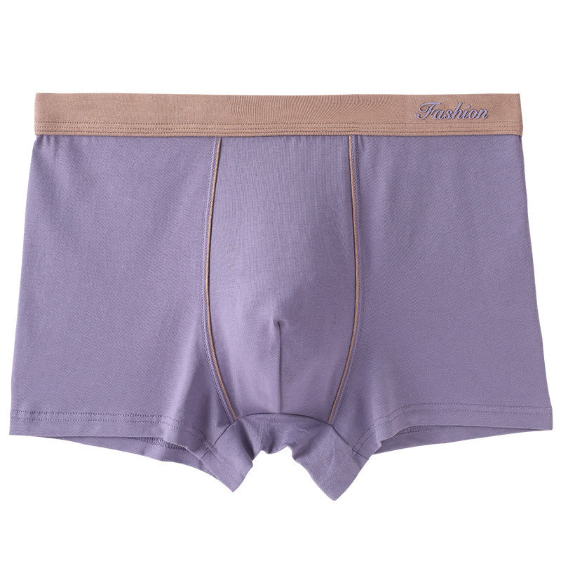 Solid Color Boxer Briefs - Purple - 6XL - image 7