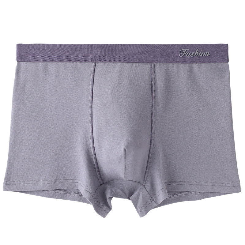 Solid Color Boxer Briefs - Grey - 6XL - image 3