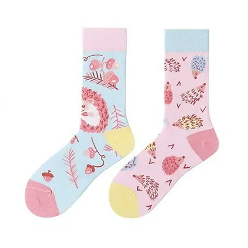 Cute Hedgehog Quarter Socks - image 1