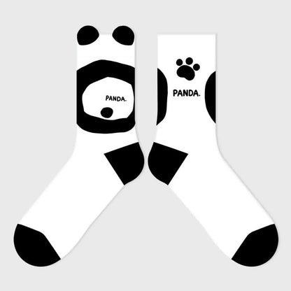Cute Panda Cartoon Quarter Socks(3 Pairs) - image 2
