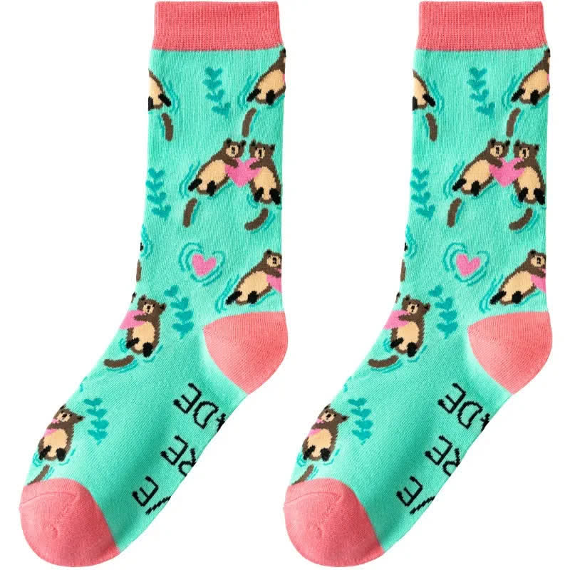 Cute Cartoon Animal Quarter Socks(3 Pairs) - image 1
